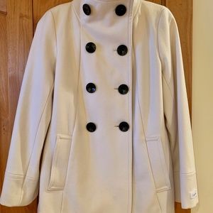 Calvin Klein Wool Coat Lined Size 8 Winter white